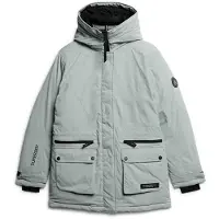 Superdry Femme Parka Rembourrée City Gris Clair Taille: 34