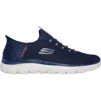 SKECHERS Pantoufle bleu marine / gris clair / orange