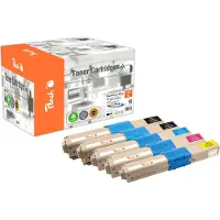 Peach 112228 cartouche de toner 5 pc(s) Compatible Noir, Cyan, Magenta, Jaune