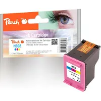 Peach Patrone HP No.302 F6U65AE color no ink level chip remanufactured