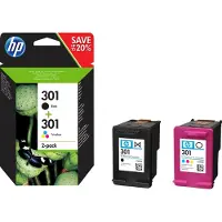 HP 301 (N9J72AE) - Noir + 3 couleurs - Cartouche d'encre - Multipack