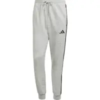 Adidas Pantalon de sport 'ESSENTIALS THREE STRIPES FLEECE' gris chiné / noir