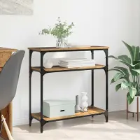 vidaXL Table console Bois Ancien 75 x 29 x 75 cm Bois d'ingénierie