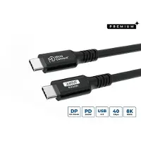 Microconnect Câble USB4 Gen 3x2 USB-C Premium 1 m 40 Gbit/s, 240 W, USB4CC1-240W