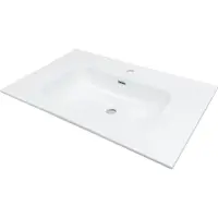 Deante Ceramic Recessed Washbasin 80 Cm Argenté
