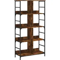 vidaXL Bibliothèque Chêne Fumé 78,5x33x153 Cm Bois D'ingénierie