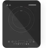 Melissa 16350029 - Table de cuisson à induction autonome avec 1 zone de cuisson et une puissance de 2000 W - 10 réglages -tactile et affichage LED - Protection contre la surchauffe - Noir