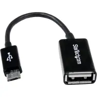 StarTech.com .com Câble adaptateur Micro USB vers USB Host OTG de 12cm - Mâle / Femelle - Noir
