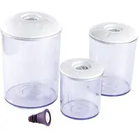 Magic Vac ACO1182 boîte hermétique alimentaire Rond Régler 5,25 L Transparent 3 pièce(s)