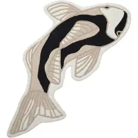 Broste Copenhagen Tapis de sol Koi noir/beige