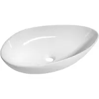 Sapho OVALI lavabo en céramique 61x34cm, blanc