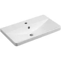 A&n&a aqualine SEN lavabo, marbre coulé, 61x35cm, blanc