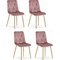 Extreme Furniture Chaise Komodee BOSA - 4 Pieces - ROSE Pieds en métal 40 x 44 x 89 cm