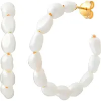 Cai Boucles d'oreilles or / blanc