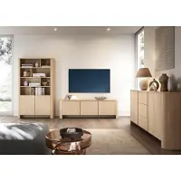 Extreme Furniture Meuble TV Komodee AMOS RTV1 Corps arrondi Chêne Chêne 39 x 168 x 52 cm