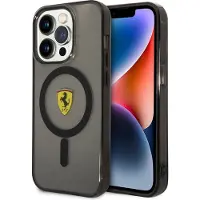 Ferrari Coque MagSafe transparente noire pour iPhone 14 Pro Max