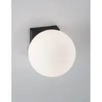 Nova Luce Joline - applique murale - Ø 12,5 x 14,5 cm - 6W LED inclus - noir sable et blanc
