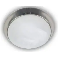 Niermann Standby Niermann E27 plafonnier verre albâtre, nickel mat, 30cm, Made in Germany (E27)