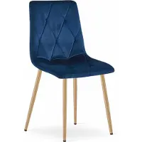 Extreme Furniture Chaise Komodee BOSA - 4 Pieces - BLEU - Pieds en métal 40 x 44 x 89 cm