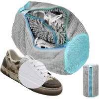 OEM Sac à linge réutilisable à double compartiment pour baskets et chaussures de sport