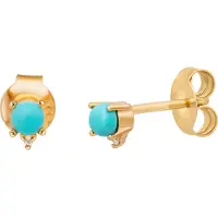 Cai Boucles d'oreilles turquoise / or