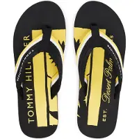Tommy Hilfiger Tongs jaune / noir / blanc