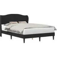 vidaXL Cadre de lit avec tête de lit , noir, 140 x 190 cm, similicuir