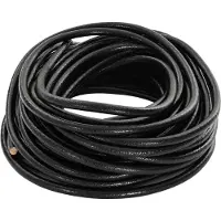 Syfax Corde en Cuir Noir Ø4 mm x 5 m Cuir