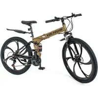 Thunder Voltouri vélo de montagne pliable 26" – 21 vitesses Shimano, double suspension, freins à disque