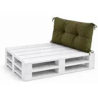 VBChome Coussin pour palettes pour palettes Euro, mobilier, support de palette, jardin, balcon, 12 couleurs, rembourrage en flocons de mousse, coussin de dossier olive, 70 x 40 cm