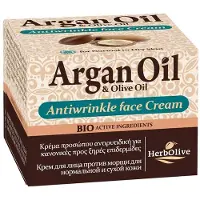MADIS S.A. GREECE HerbOlive Crème visage anti-rides à l'huile d'argan *Peaux normales et sèches* 50 ml