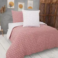 Famanu Parure de lit 155 x 220 cm, 2 pièces, jaune, Oeko-Tex, 80 % coton et 20 % polyester, 1 housse de couette avec fermeture à glissière + 1 taie d'oreiller 80 x 80 cm, fermeture à rabat, modèle Quattro