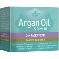 MADIS S.A. GREECE Herbolive Arganöl 24-Stunden-Gesichtscreme *Normale & trockene Haut* 50 ml