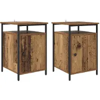 vidaXL Cabinet de chevet 2 pcs Bois ancien 40 x 42 x 60cm