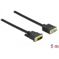DeLOCK Câble DVI 12+5 mâle vers VGA femelle 5 m, double blindage