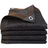 OEM Protection solaire - 4 x 5 m - compactée, prête à poser - protection contre le soleil - isolante - pour les plantes, les pergolas, les terrasses, les clôtures, les jardins et les serres - noir