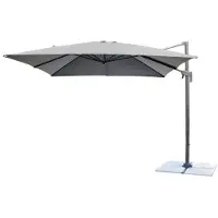 Cosma Parasol de jardin 3 x 3 m avec toile en polyester et mât latéral en aluminium Ercules