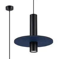 Sollux Lampe suspendue PELTA 1 noir/marine 1xGU10 10W feutre/acier 126x30x30cm Lighting