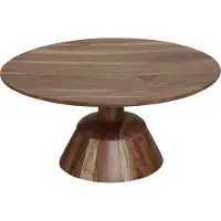 Marrakesch Orient & Mediterran Interior Marrakech Table basse ronde 76 cm en bois de manguier massif | Grande table de salon de style moderne boho & scandi | Table basse Adisa en bois faite à la main | Table design pour salon & lounge
