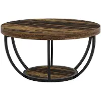 Tribesigns Table basse HOGA-NY166, 84,7 x 84,7 x 43,3 cm, noir/marron