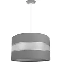 FKL DESIGN Home Deco Lampe à suspendre Lampe à suspendre belle lampe Lampe moderne noir gris blanc rond E27 ABH1L (Gris)