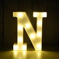 Kopper-24 Lettre lumineuse LED 3D, 22 cm lettre N