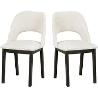 LeafDesign Chaise de salle à manger 2 x "MONTI 2", noir