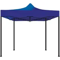 Frankystar Tente de jardin / Gazebo 3X3 Tente pliante imperméable pour foires et marchés Bleu
