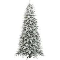 Frankystar Artik - Sapin de Noël Enneigé en PE et PVC Ø124x180H cm, 1366 Pointes