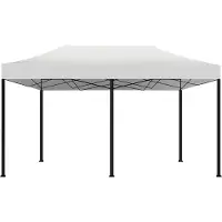 Frankystar Tente de jardin Kebon/chapiteau pliant imperméable 3X6 Mt de belvédère pour les foires et les marchés blancs