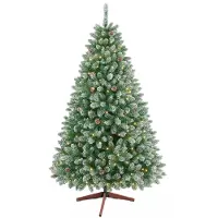 Frankystar Comet - Sapin de Noël avec lumières LED et cônes ø85 x150H, 380 branches et 20 cônes