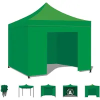 Frankystar Taman Tente de jardin / Gazebo 3X3 Marquise pliante imperméable pour les foires et marchés Couleur verte