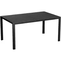 Frankystar Giano - Table de jardin avec structure en aluminium et plan à effets à lattes horizontales 150x90cm
