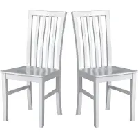 LeafDesign Chaise de salle à manger 2 x "MILANO 1 D", blanc